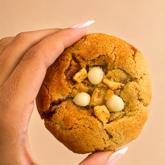 White Chocolate Honeycomb Cookie
